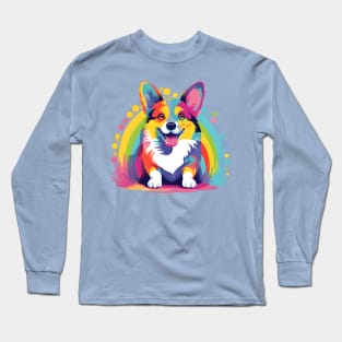 Rainbow Corgi Long Sleeve T-Shirt